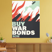 Koop nu oorlogsobligaties. canvas afdruk (Insitu (Woonkamer))