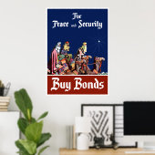 Koop obligaties voor vrede en veiligheid poster (Thuiskantoor)