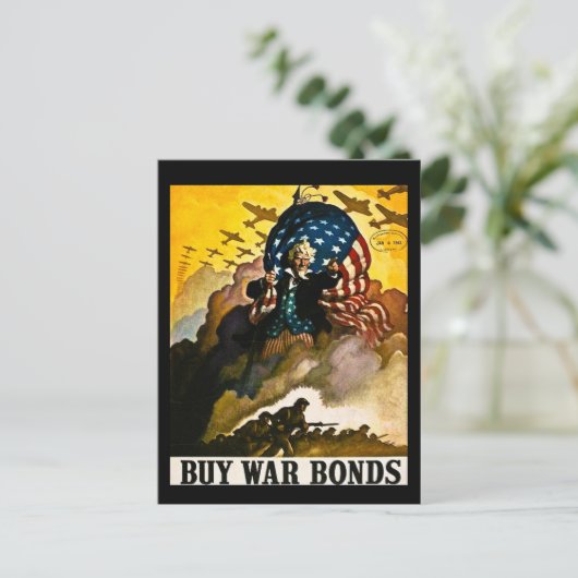 Koop Oorlogsobligaties Briefkaart (Staand voorkant)