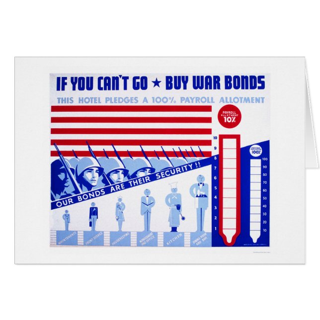 Koop Oorlogsobligaties WWII 1942 WPA (Voorkant Horizontaal)