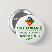 Koop organisch ronde button 5,7 cm (Voorkant /achterkant)