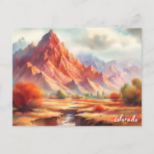 koop rood Travel  Colorado Springs Briefkaart
