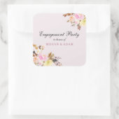 Koop  roze bleekpartij vierkante sticker (Tas)