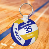 Koop single of bulk realistisch blauw goud volleyb sleutelhanger