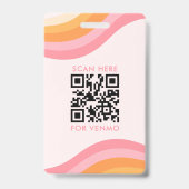 Koop The Bride A Drink Groovy Roze & Sinaasappel Badge (Achterkant)