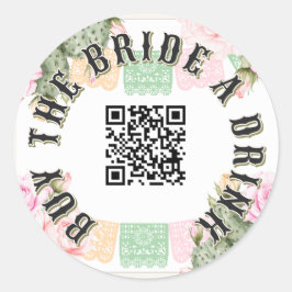 Koop The Bride een Drink Fiesta Bachelorette Ronde Sticker