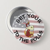 Koop uw A$ aan de Button van de Humor van de stemb (Voorkant /achterkant)