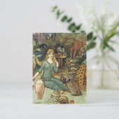 Koop van ons met een gouden curve briefkaart (Staand voorkant)