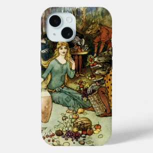 Koop van ons met een gouden curve iPhone 15 case