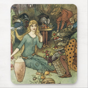 Koop van ons met een gouden curve muismat