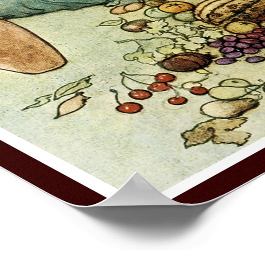 Koop van ons met een gouden curve poster (Hoek)