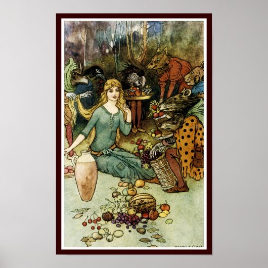 Koop van ons met een gouden curve poster (Voorkant)