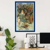 Koop van ons met een gouden curve poster (Thuiskantoor)