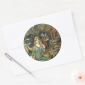 Koop van ons met een gouden curve ronde sticker (Envelop)
