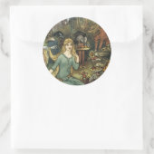 Koop van ons met een gouden curve ronde sticker (Tas)