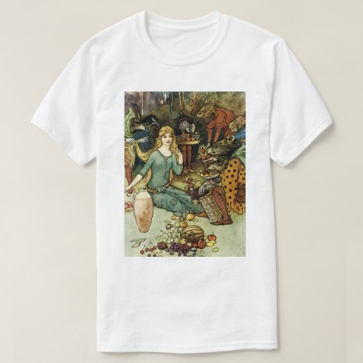 Koop van ons met een gouden curve t-shirt (Design voorkant)