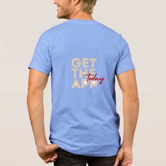 Koop vandaag nog het T-shirt van de app (Achterkant)