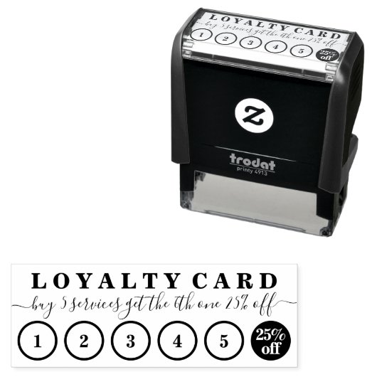 Koop Vijf korting Campagne Loyalty Punch Zelfinktende Stempel (In situ)