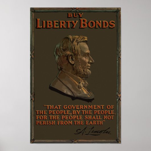Koop vrijheidsobligaties - Abraham Lincoln Poster (Voorkant)