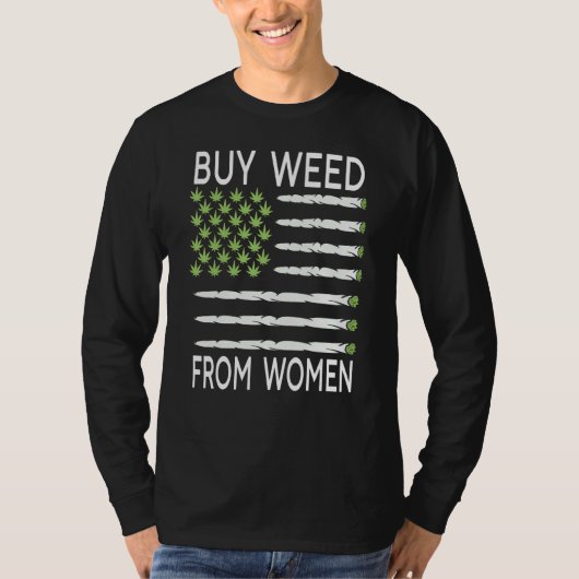 Koop Wiet Van Vrouw USA Vlag T-shirt (Voorkant)