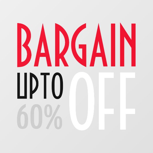 Koopje Korting Raamsticker (Vel)