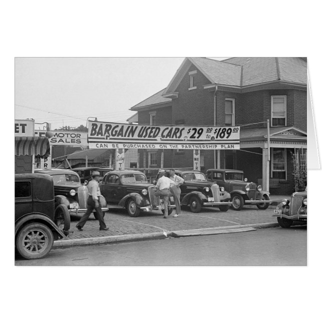 Koopjes Gebruikte Auto's, 1938 (Voorkant Horizontaal)
