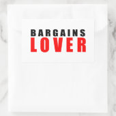 Koopjesliefhebber Rechthoekige Sticker (Tas)