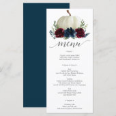 Koopjesmenu van de marine van Burgundy Menu (Voorkant / Achterkant)