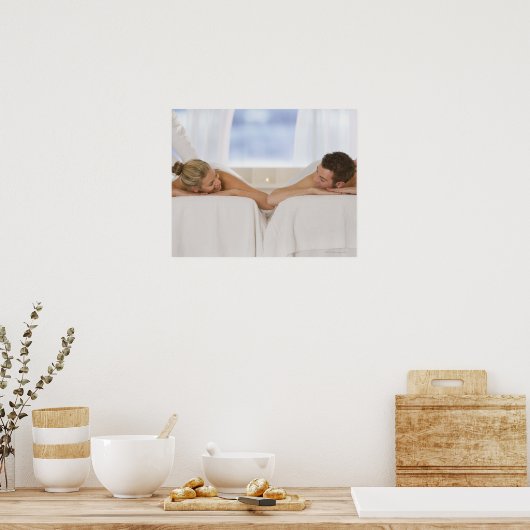Koopmassage bij paar poster (Keuken)