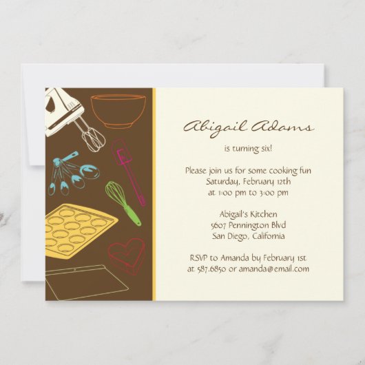 Kooppartij - uitnodiging van de partij van Birthda (Voorkant)