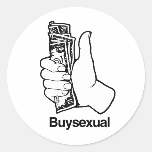 Koopseksueel Ronde Sticker (Voorkant)