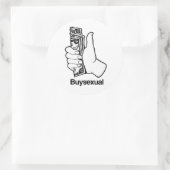 Koopseksueel Ronde Sticker (Tas)