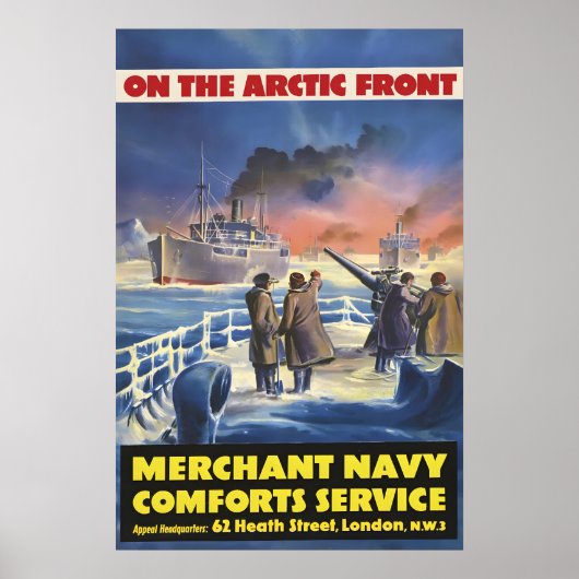 Koopvaardijvloot Arctisch Front Poster Groot-Britt (Voorkant)