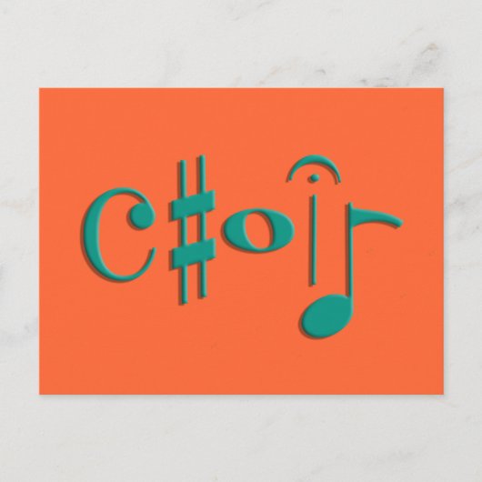 koor briefkaart (Voorkant)