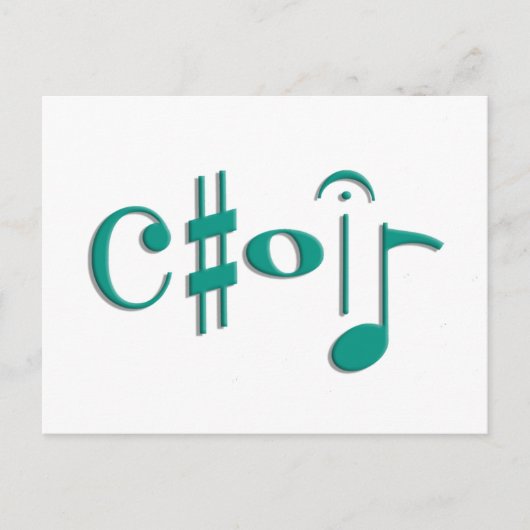 koor briefkaart (Voorkant)