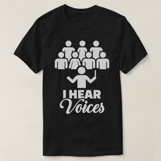 Koor Ik hoor stemmen T-shirt (Design voorkant)