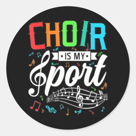 Koor is Myport Choiringeringing Lover Ronde Sticker (Voorkant)