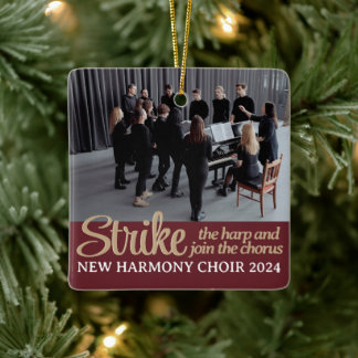 Koor Merry Christmas Singer Music Foto Keramisch Ornament