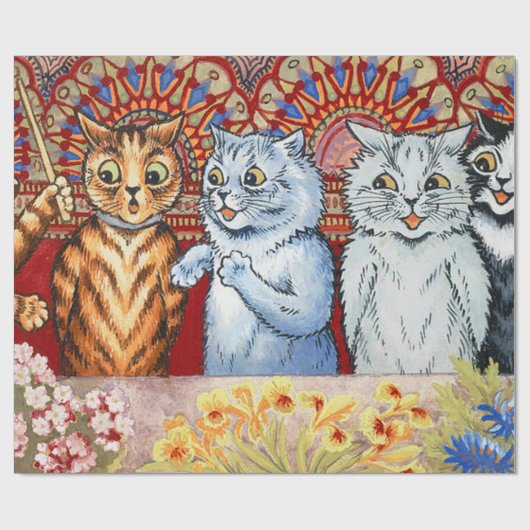 koor rehearings van Louis Wain Cadeaupapier (Vlak)