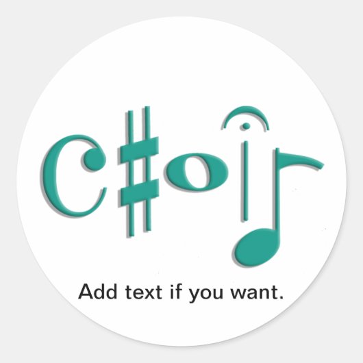 koor ronde sticker (Voorkant)