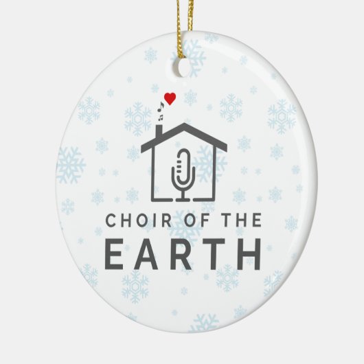 Koor van de Aarde Logo - Winterkerst - Keramisch Ornament (Links)