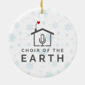 Koor van de Aarde Logo - Winterkerst - Keramisch Ornament (Achterkant)