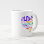 Koor van de aarde woordwolk grote koffiekop (Voorkant rechts)