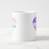 Koor van de aarde woordwolk grote koffiekop (Voorkant)
