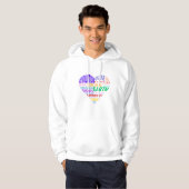 Koor van de Aarde Woordwolk Kleur Hoodie (Voorkant volledig)