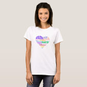 Koor van de aarde woordwolk kleur t-shirt (Voorkant volledig)