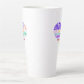 Koor van de aarde woordwolk latte mok (Voorkant)