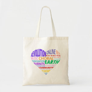 Koor van de aarde woordwolk tote bag