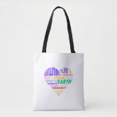 Koor van de aarde woordwolk tote bag (Voorkant)