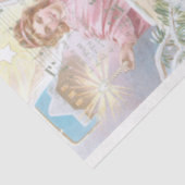 Koor van de kerstwinter in Engeland Tissuepapier (Detail)